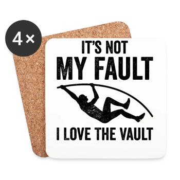 Fun pole vault - Coasters (set of 4) - white - Front