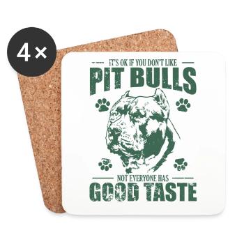 It's Ok if you don't like Pit Bulls Hund - Untersetzer (4er-Set) - Weiß - Vorne