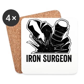 Iron Surgeon Welder Welding - Coasters (set of 4) - white - Front