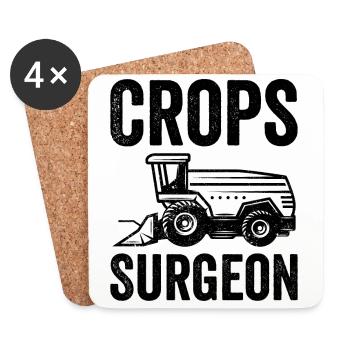 Crops Surgeon Farmer Agriculture - Coasters (set of 4) - white - Front