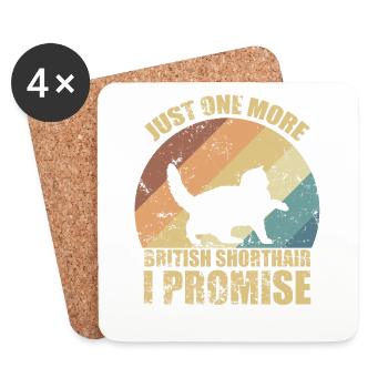 Just one more British Shorthair I Promise - Coasters (set of 4) - white - Front