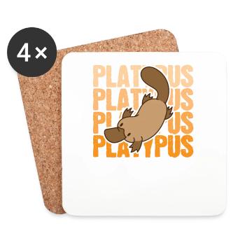 Platypus Outback Platypus Australia - Coasters (set of 4) - white - Front
