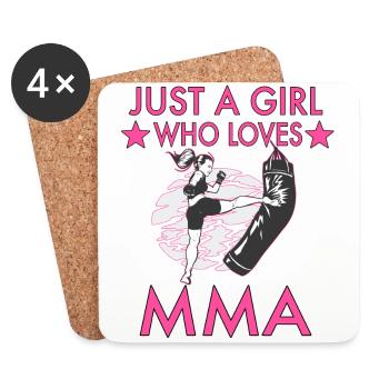Arts martiaux mixtes Arts martiaux Mma Femmes - Dessous de verre (lot de 4) - blanc - Devant