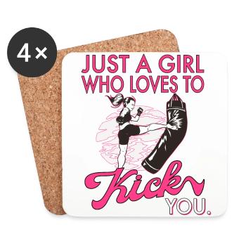 Karate Taekwondo Martial Arts Karate Mma Kick Box - Coasters (set of 4) - white - Front