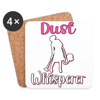 Housekeeper Maid Cleaner - Coasters (set of 4) - white - Front