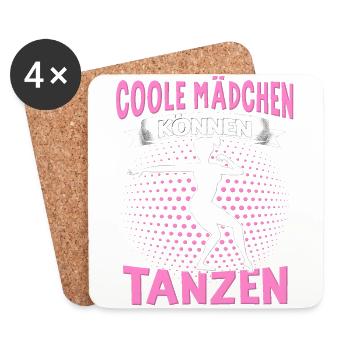 Echte Frauen Können Tanzen. Dance Tanz Sprüche - Untersetzer (4er-Set) - Weiß - Vorne