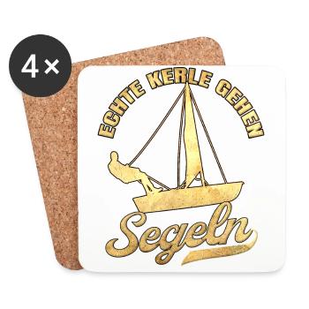 Segler Segelboot Meer Vintage Echte Kerle Gehen - Untersetzer (4er-Set) - Weiß - Vorne