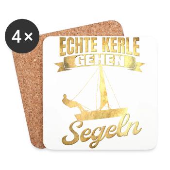 Segler Segelboot Meer Vintage Echte Kerle Gehen - Untersetzer (4er-Set) - Weiß - Vorne