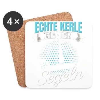 Segler Segelboot Meer Vintage Echte Kerle Gehen - Untersetzer (4er-Set) - Weiß - Vorne