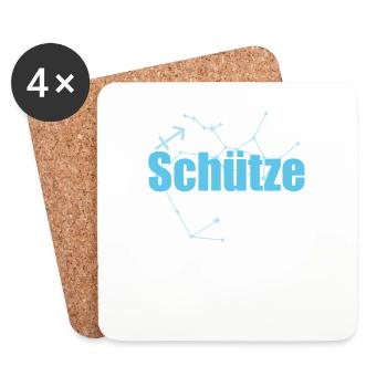 Schütze Sternzeichen Sagittarius Sternbild - Untersetzer (4er-Set) - Weiß - Vorne