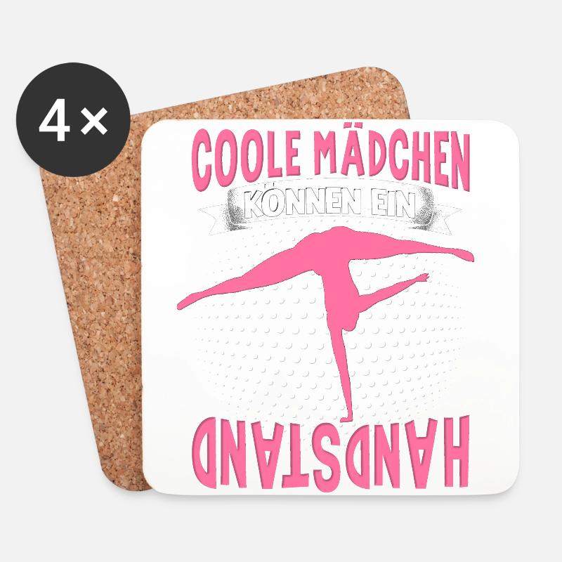 Handstände Handstand Turnerin Damen Mädchen - Untersetzer (4er-Set) - Weiß
