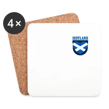 Scotland Flag Heart Scottish - Coasters (set of 4) - white - Front