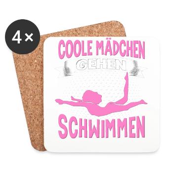 Schwimmer Wassersport Mir Reichts Ich Geh - Untersetzer (4er-Set) - Weiß - Vorne