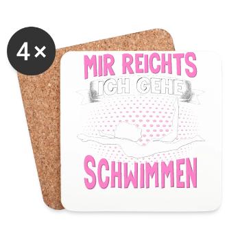 Schwimmer Wassersport Mir Reichts Ich Geh - Untersetzer (4er-Set) - Weiß - Vorne