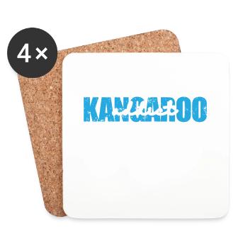 Kangaroo addict Australia Marsupial - Coasters (set of 4) - white - Front