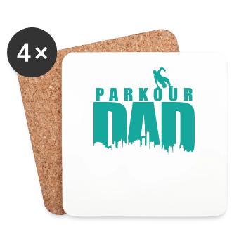 Parkour Dad Hindernis Sport Training - Untersetzer (4er-Set) - Weiß - Vorne