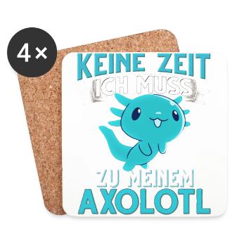 Axolotl - Untersetzer (4er-Set) - Weiß - Vorne