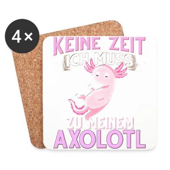 Axolotl - Untersetzer (4er-Set) - Weiß - Vorne