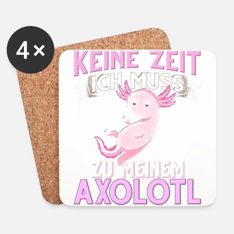 Axolotl - Untersetzer (4er-Set) - Weiß