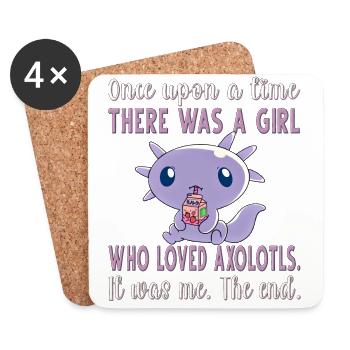 Axolotl Girl - Coasters (set of 4) - white - Front