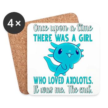 Axolotl - Dessous de verre (lot de 4) - blanc - Devant