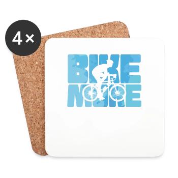 Bike More Cycling Fitness Sport - Dessous de verre (lot de 4) - blanc - Devant
