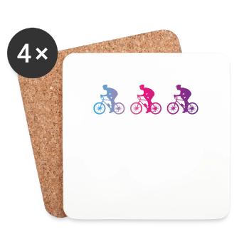 Vélos Fitness Sport - Dessous de verre (lot de 4) - blanc - Devant