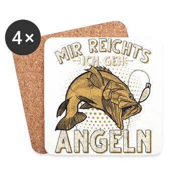 Mir Reichts Ich Geh Angeln Fischen Angler - Untersetzer (4er-Set) - Weiß - Vorne