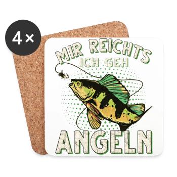 Mir Reichts Ich Geh Angeln Fischen Angler - Untersetzer (4er-Set) - Weiß - Vorne