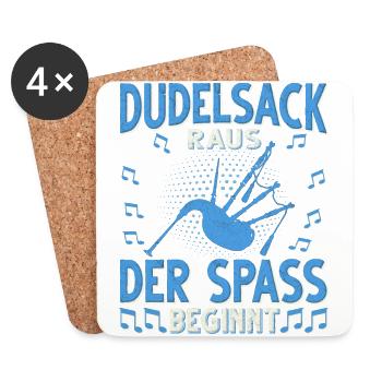 Dudelsack Musikverein Sackpfeifer Musiker - Untersetzer (4er-Set) - Weiß - Vorne
