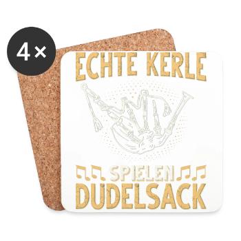 Dudelsack Musikverein Sackpfeifer Musiker - Untersetzer (4er-Set) - Weiß - Vorne