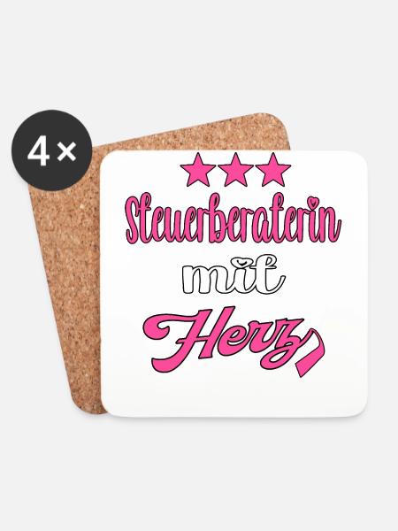 Steuerberater Steuerberaterin Steuerberatung - Untersetzer (4er-Set) - Weiß