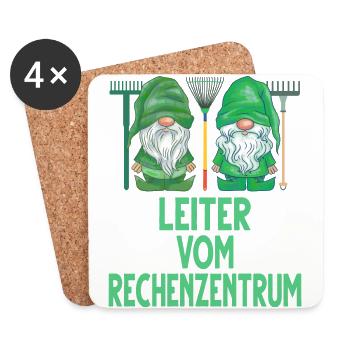 Garten Hobbygärtner Rechenzentrum Gärtner - Untersetzer (4er-Set) - Weiß - Vorne