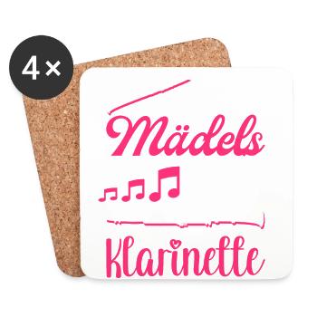 Klarinette Blasmusik Musikverein Orchester Jazz - Untersetzer (4er-Set) - Weiß - Vorne