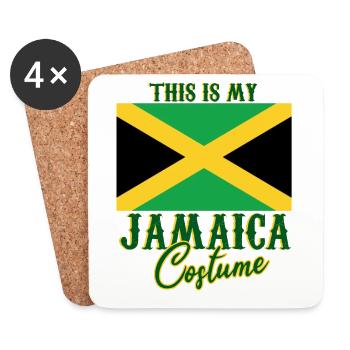 Jamaika Kostüm Jamaica - Untersetzer (4er-Set) - Weiß - Vorne
