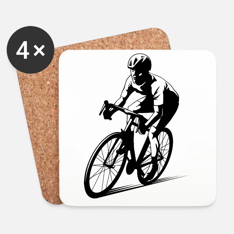 Radfahren Radfahrer Radfahren Radfahrer - Untersetzer (4er-Set) - Weiß