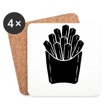 Chips - Dessous de verre (lot de 4) - blanc - Devant