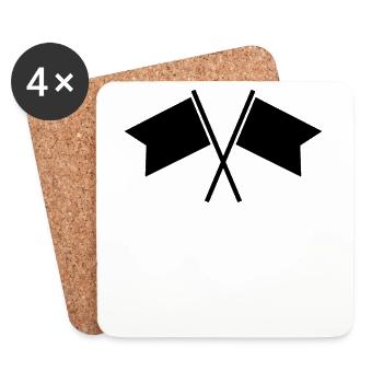 Flag Guard Flag Guard - Coasters (set of 4) - white - Front