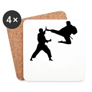 Karate MMA - Untersetzer (4er-Set) - Weiß - Vorne
