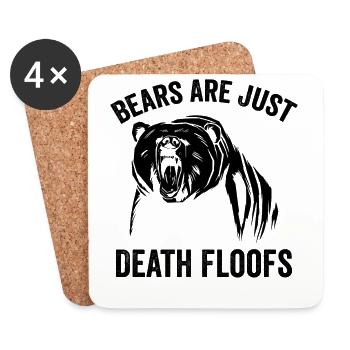 Les drôles d’ours ne sont que des nageurs de la mort - Dessous de verre (lot de 4) - blanc - Devant