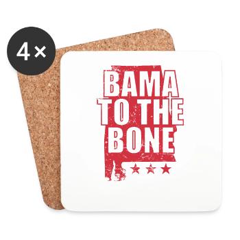 Alabama Bama to the Bone USA Amerika - Untersetzer (4er-Set) - Weiß - Vorne