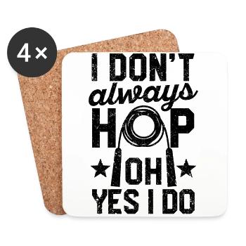 Funny skipping rope skipping rope - Coasters (set of 4) - white - Front