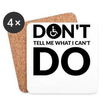 Funny Spinal Cord Injury Wheelchair Cross-Section - Coasters (set of 4) - white - Front