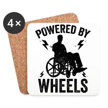 Spinal cord injury Spinal cord injury on wheels - Coasters (set of 4) - white - Front
