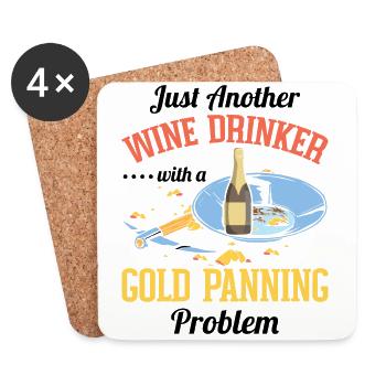 Funny Gold Panners Gold Seekers Gold Diggers Excavators - Coasters (set of 4) - white - Front