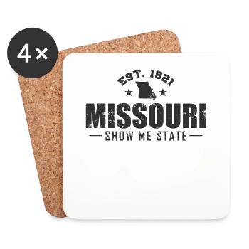 Missouri Est. 1821 Show me State USA America - Coasters (set of 4) - white - Front