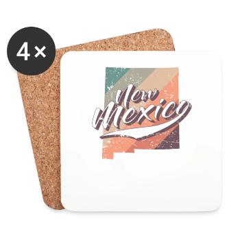 New Mexico USA America State - Coasters (set of 4) - white - Front