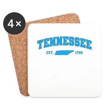 Tennessee Est. 1796 USA America - Coasters (set of 4) - white - Front