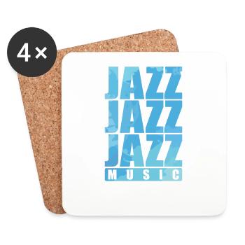 Jazz Music Genre Saxophon Klang - Untersetzer (4er-Set) - Weiß - Vorne