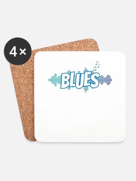 Blues Music Genre Trumpet Jazz - Coasters (set of 4) - white